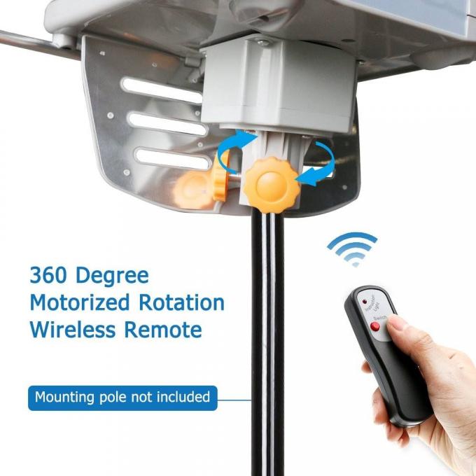 150 মাইল 360 ডিগ্রি ঘূর্ণন UHF VHF আউটডোর ইয়াগি টিভি অ্যান্টেনা 2