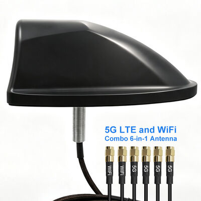 High Performance 5G LTE WiFi 6-in-1 Combo Antenna Outdoor Waterproof Screw Mount Vehicle Antenna with SMA Connector